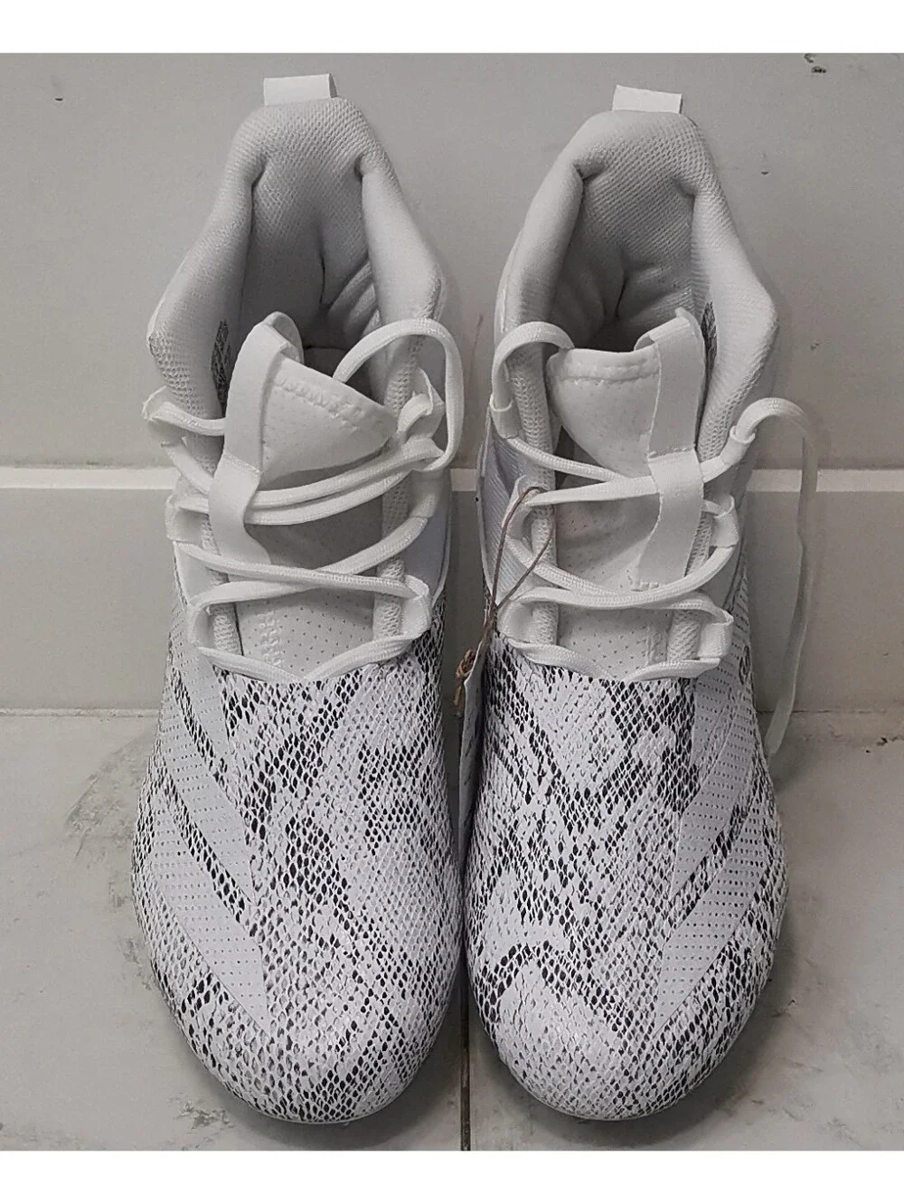 🔥⚽ Adidas Adizero Chaos Mid Football Cleats White Snakeskin Men Size 8.5 IE4005